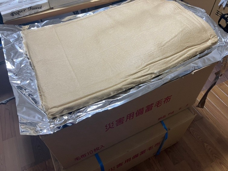 毛布のご寄付をいただきました！